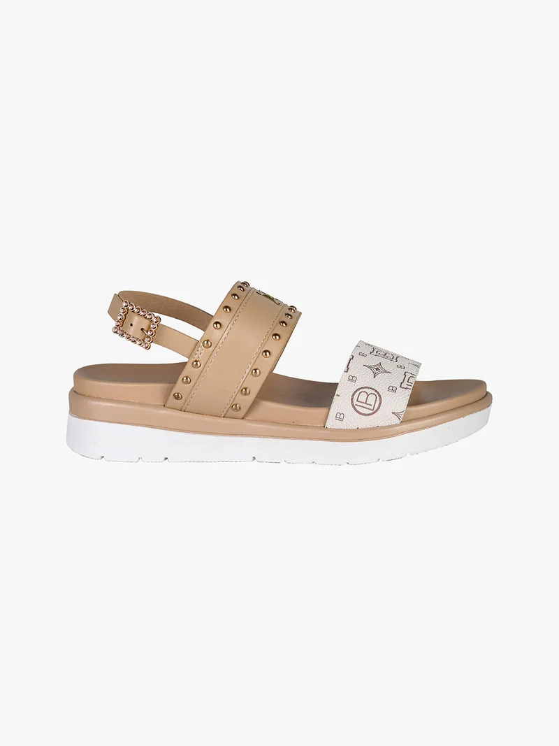 Sandali da donna con zeppa - beige