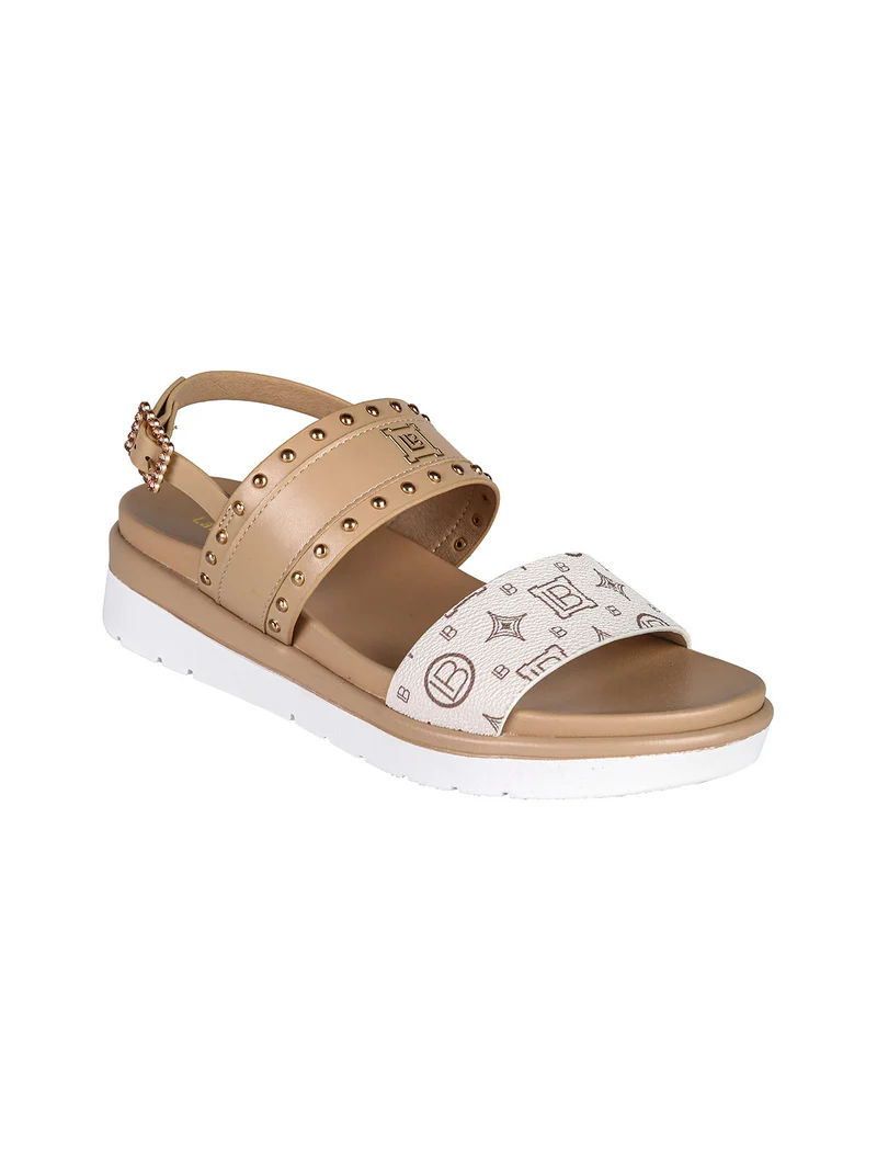 Sandali da donna con zeppa - beige