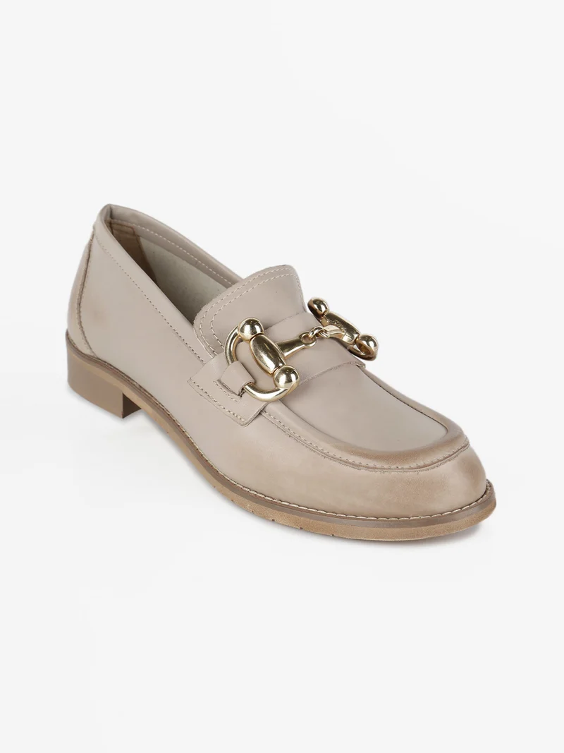 Mocassini in pelle donna - taupe