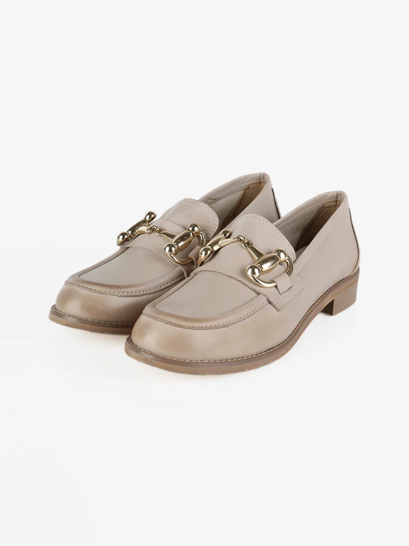 Mocassini in pelle donna - taupe