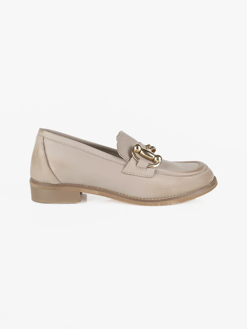 Mocassini in pelle donna - taupe