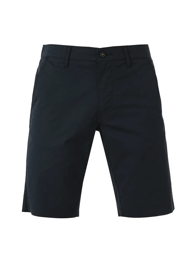 Bermuda da uomo in misto cotone - blu scuro