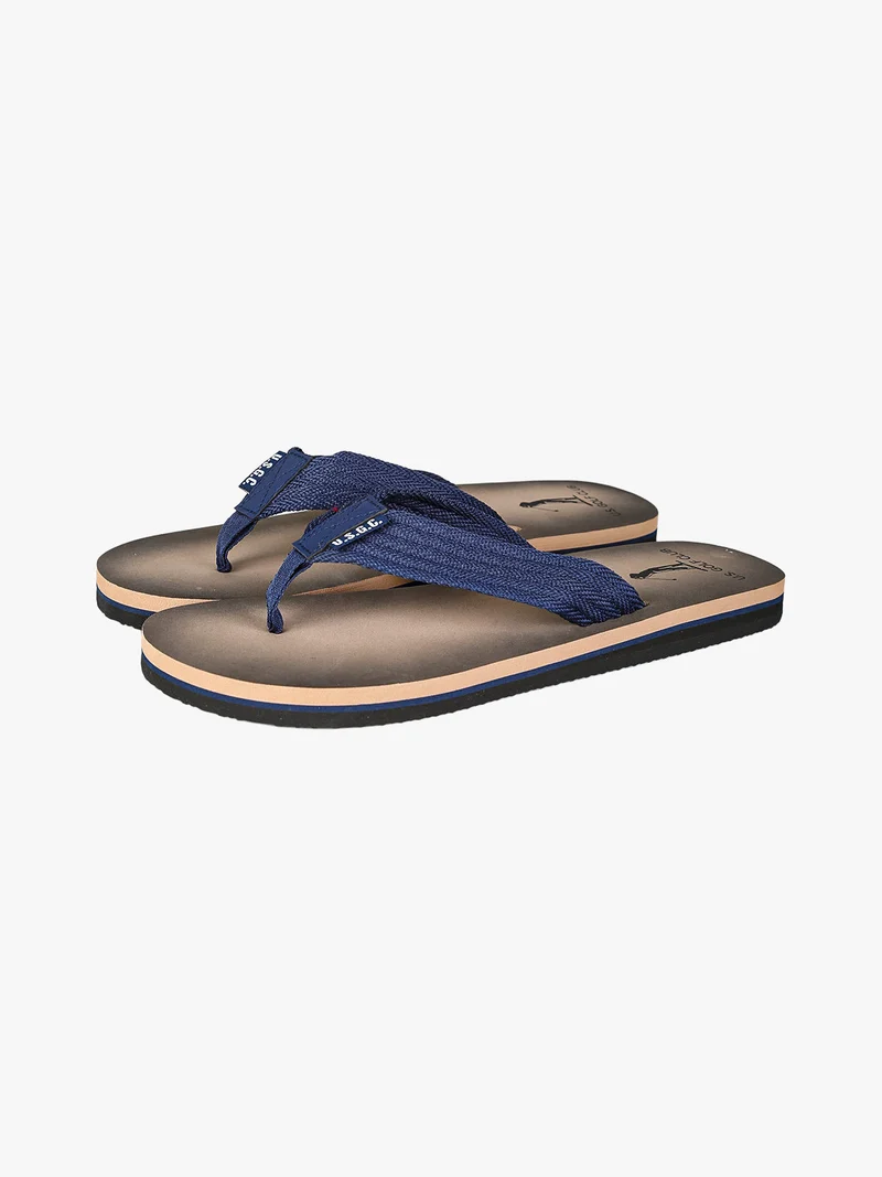 Infradito da uomo leggere con fascette in tessuto - blu scuro