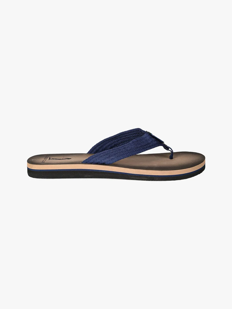 Infradito da uomo leggere con fascette in tessuto - blu scuro