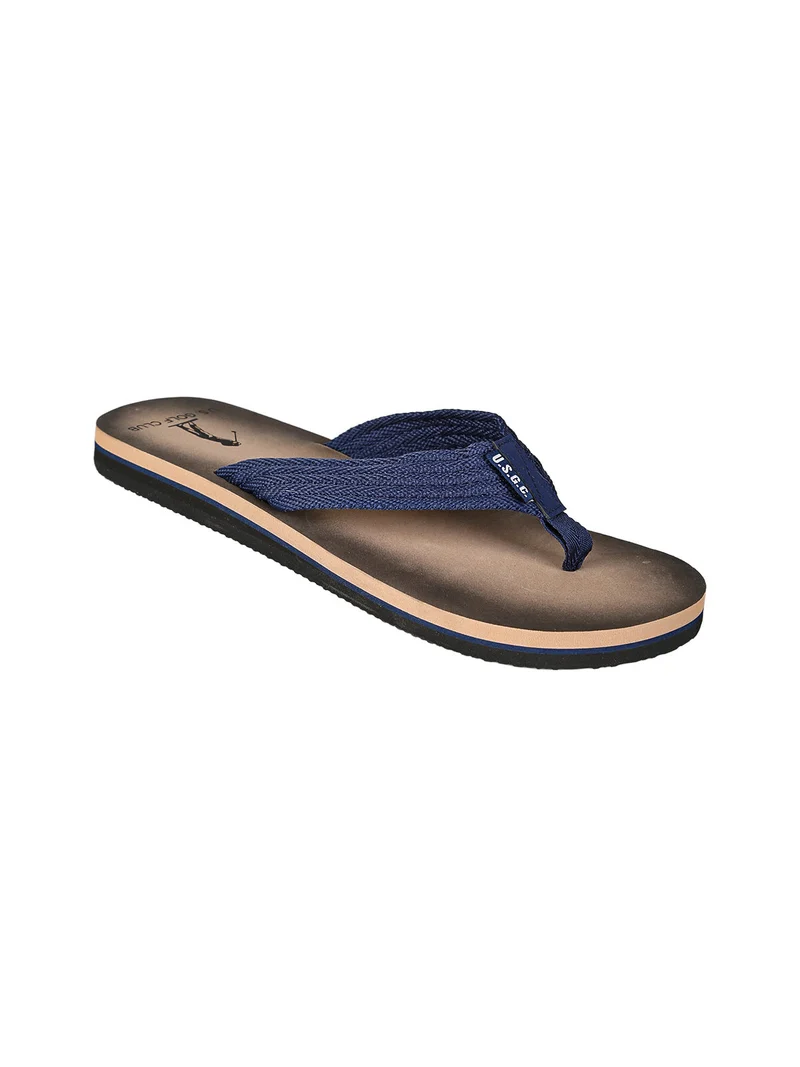 Infradito da uomo leggere con fascette in tessuto - blu scuro