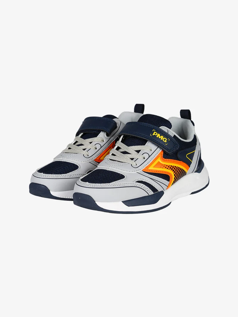 Sneakers da ragazzo con strappo e lacci elastici - multicolore