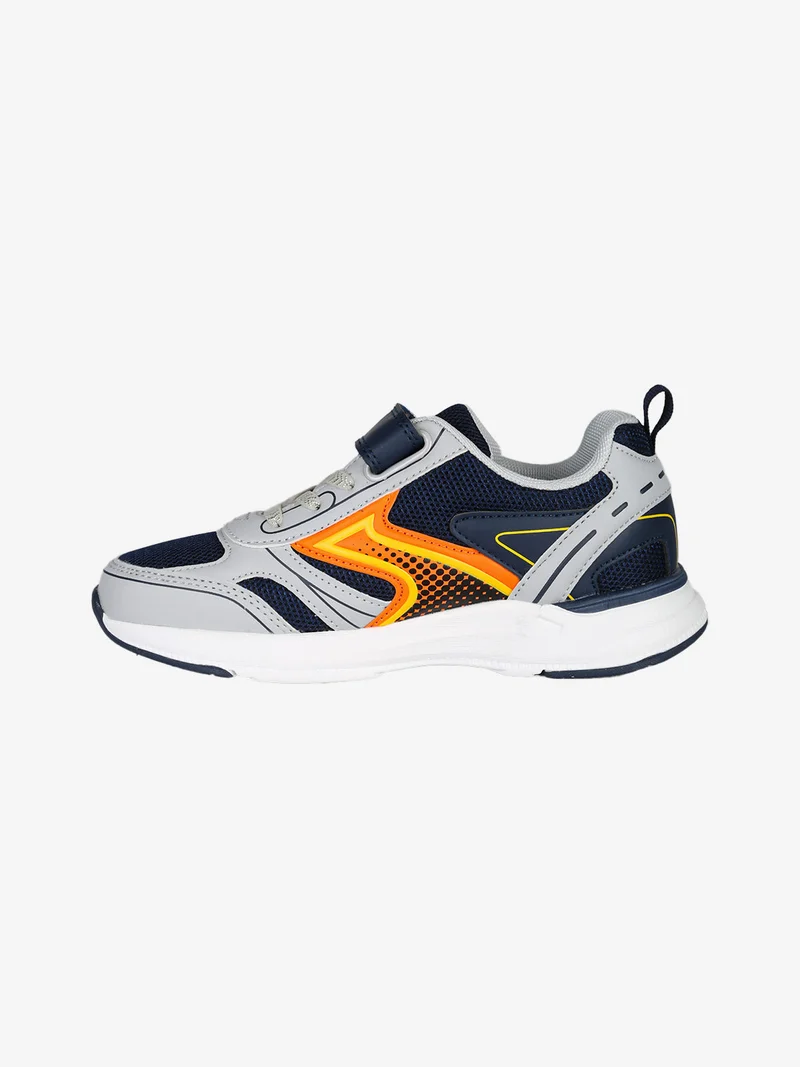 Sneakers da ragazzo con strappo e lacci elastici - multicolore