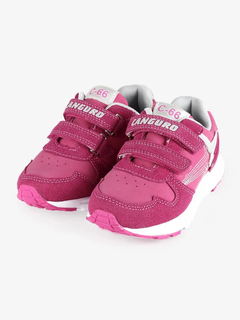 Scarpe sportive per bambina con strappi - fucsia