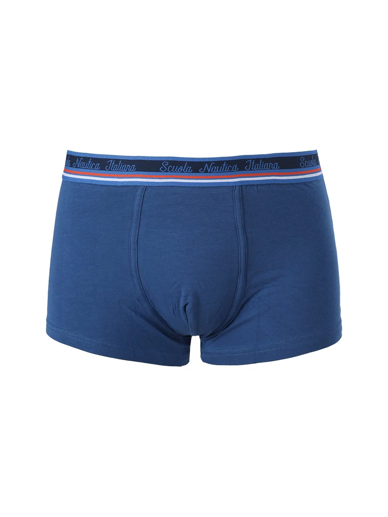 Boxer da uomo in cotone stretch - blu