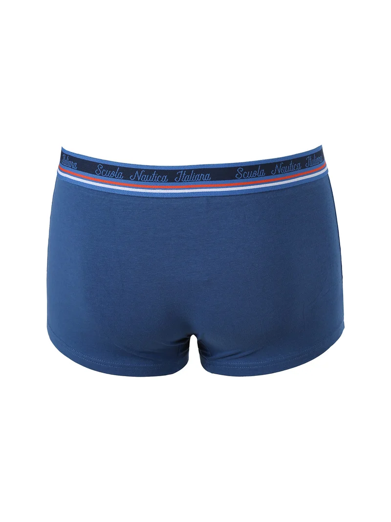 Boxer da uomo in cotone stretch - blu