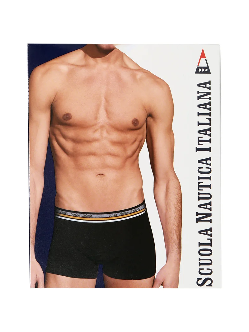 Boxer da uomo in cotone stretch - blu