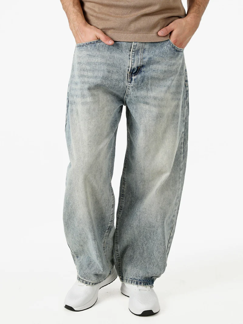 Jeans baggy da uomo sfumati - jeans