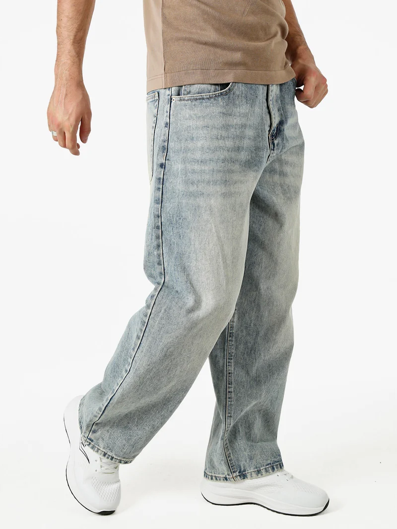 Jeans baggy da uomo sfumati - jeans