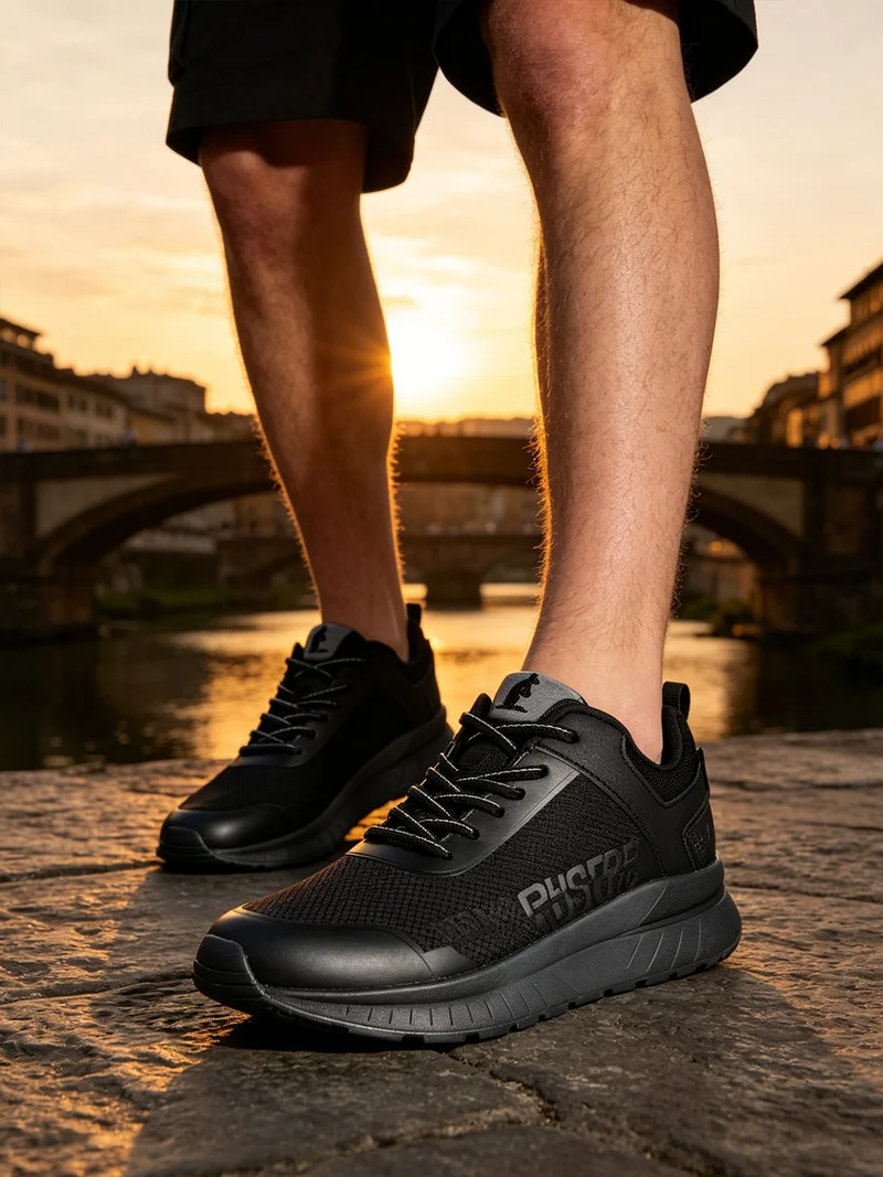 Sneakers sportive da uomo - nero
