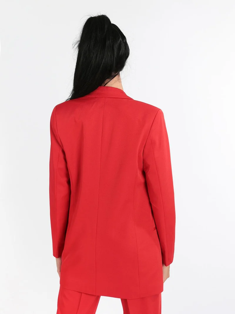 Blazer donna con bottone - rosso