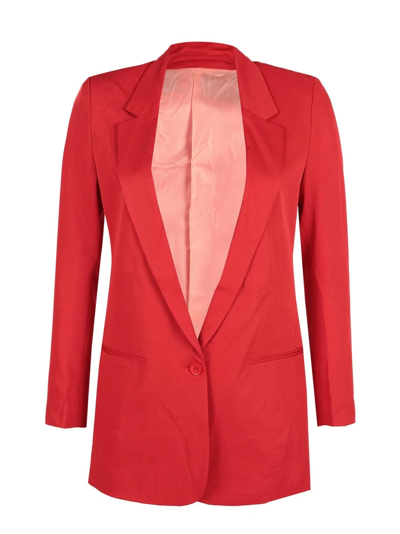 Blazer donna con bottone - rosso