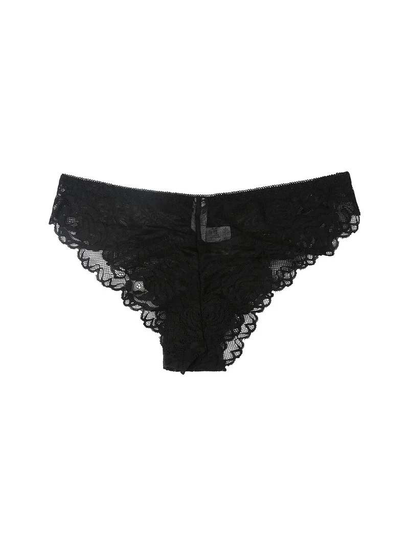 Brasiliana da donna in pizzo - nero