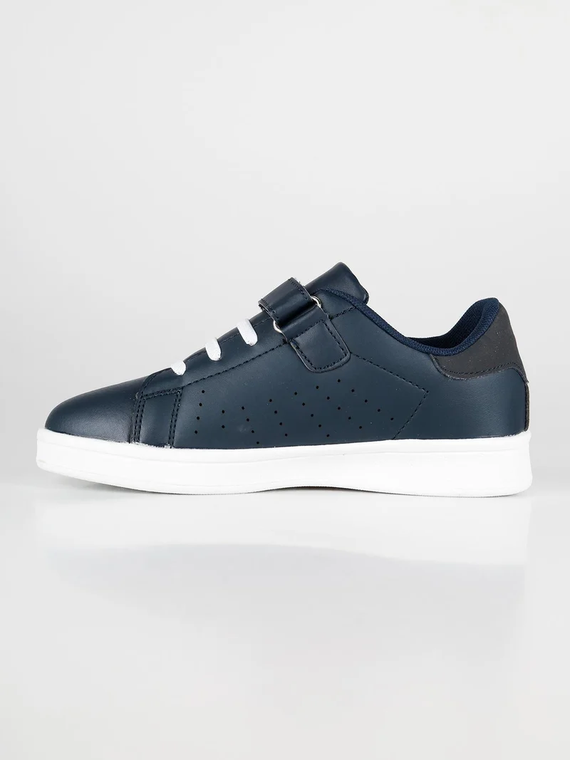 Sneakers basse con strappo - blu