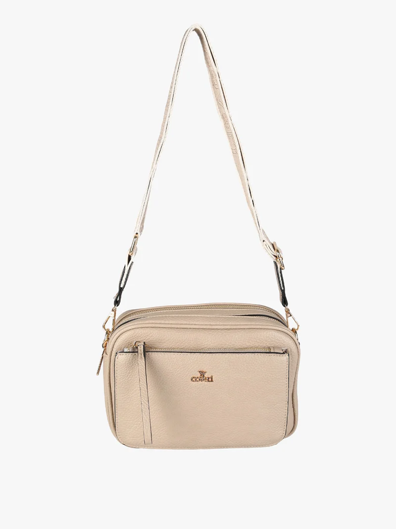 Borsa a tracolla da donna in ecopelle - taupe