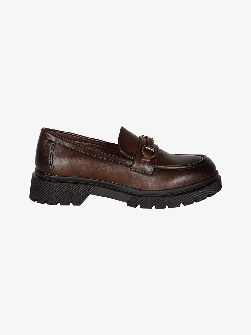Mocassino da donna con platform - marrone
