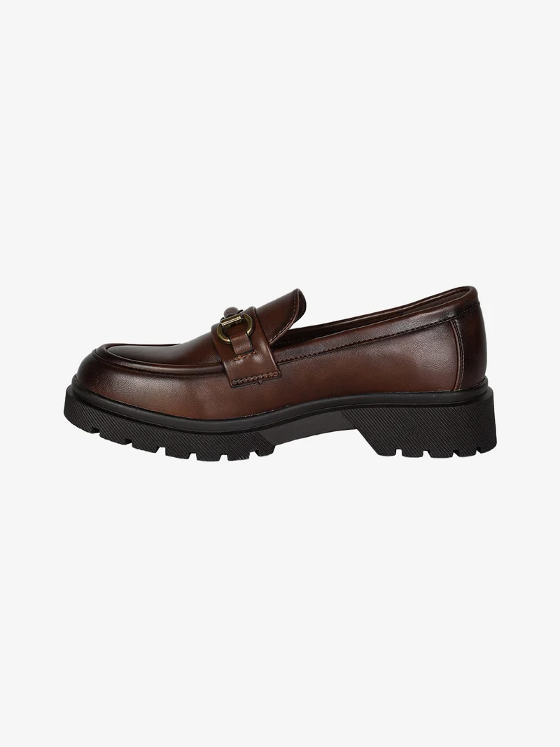 Mocassino da donna con platform - marrone