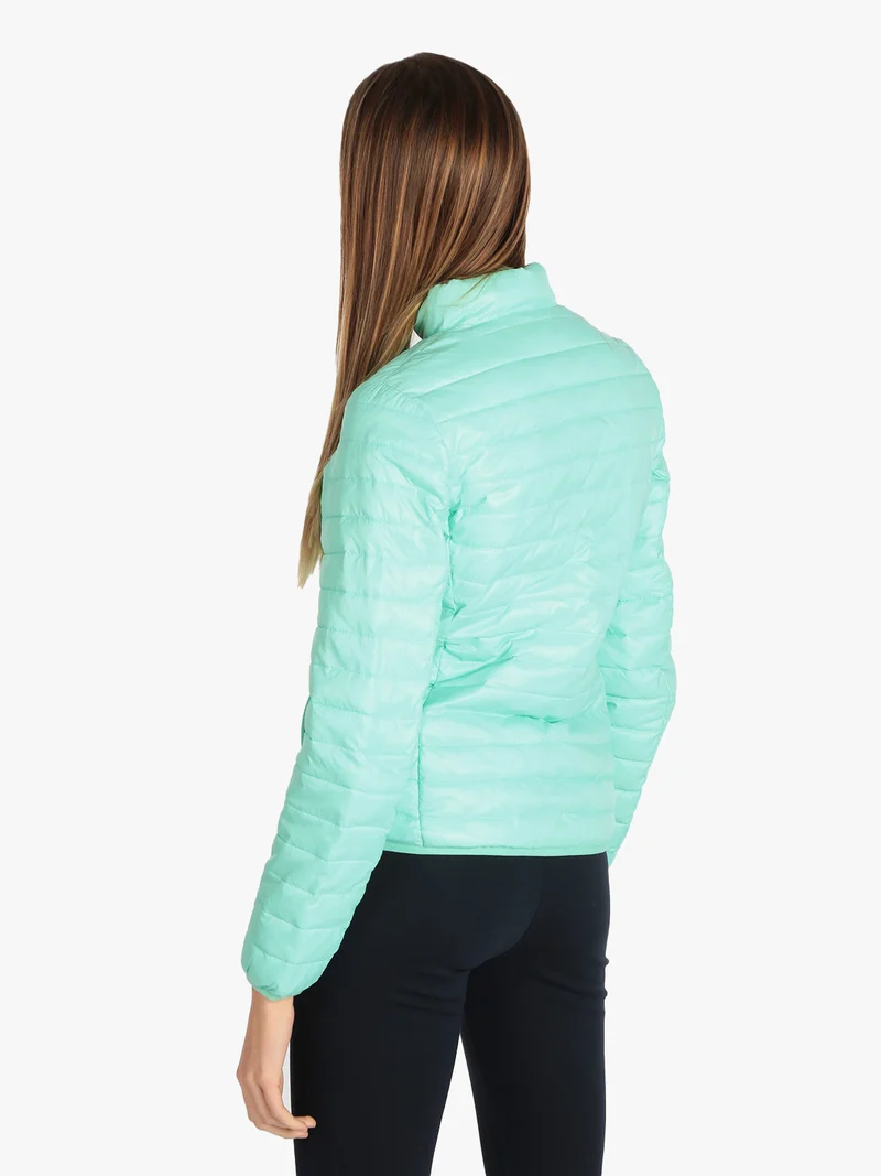 Piumino leggero da donna con cerniera - acqua marina