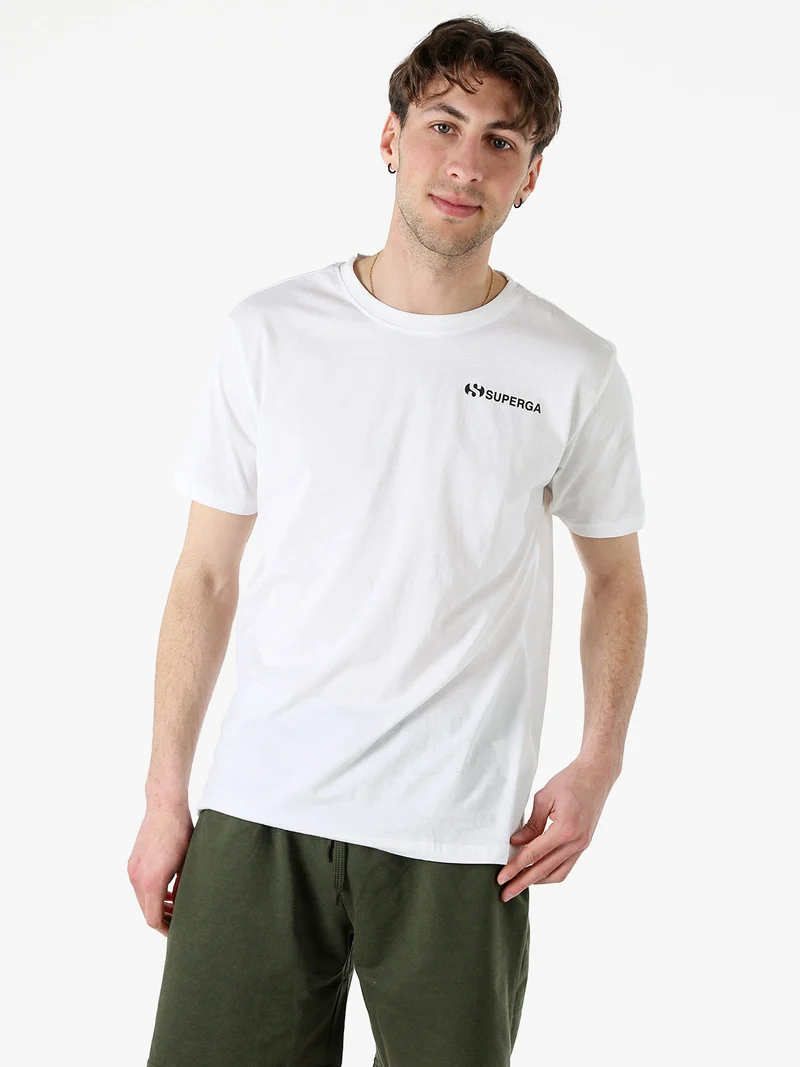 T-shirt da uomo in cotone con logo - bianco