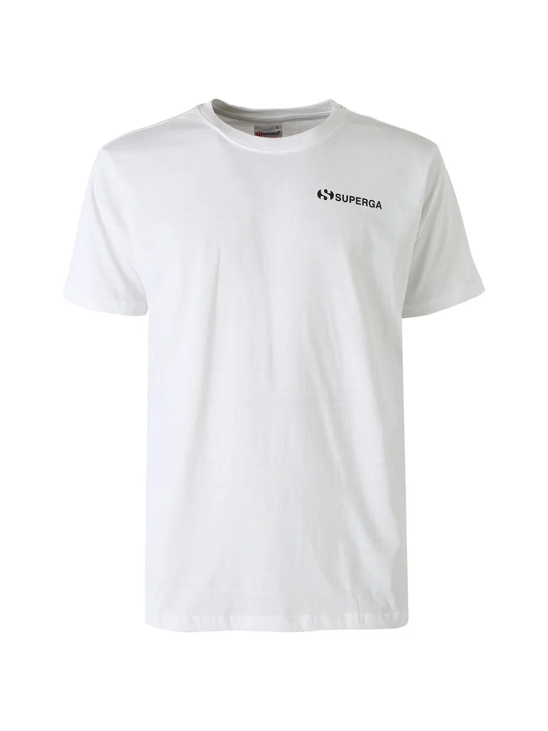 T-shirt da uomo in cotone con logo - bianco