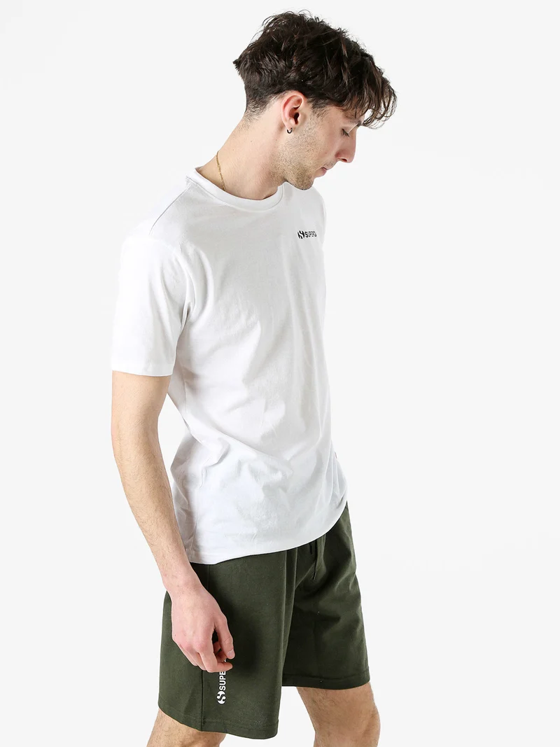 T-shirt da uomo in cotone con logo - bianco