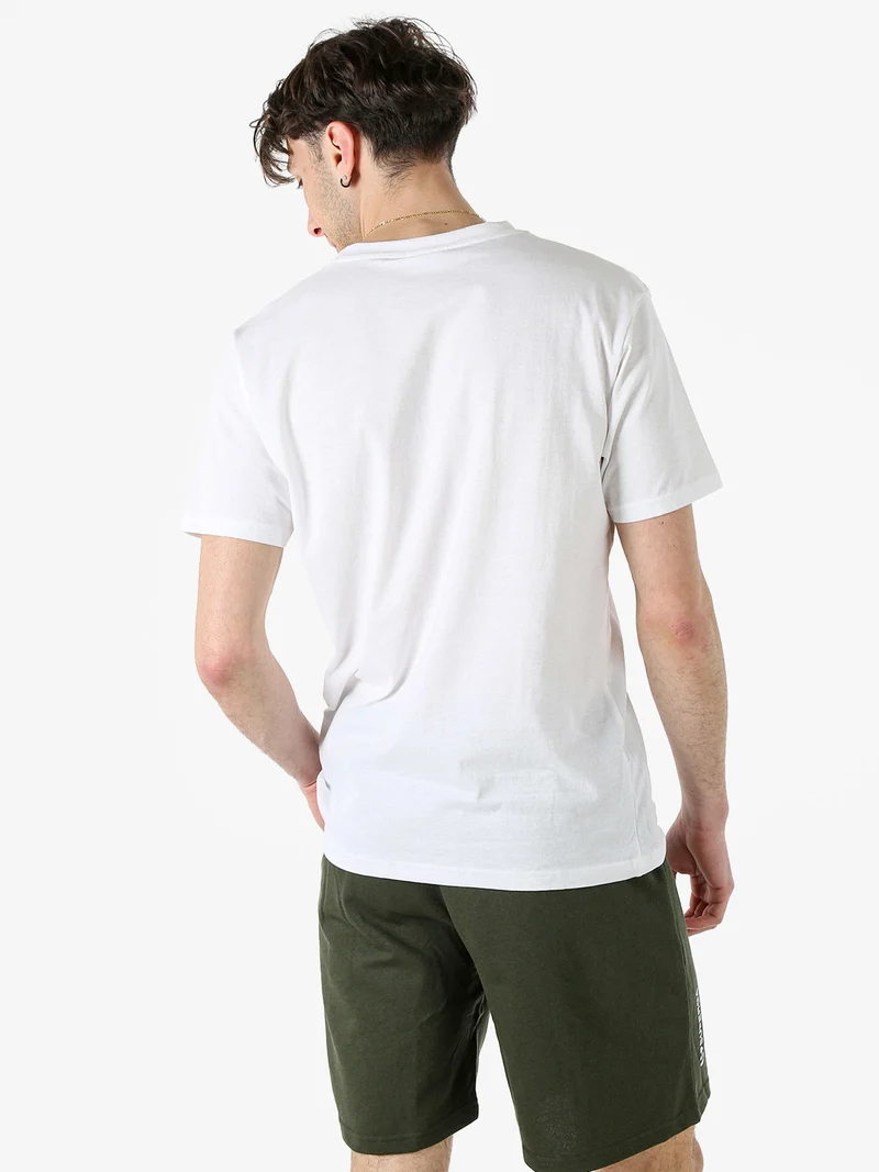 T-shirt da uomo in cotone con logo - bianco