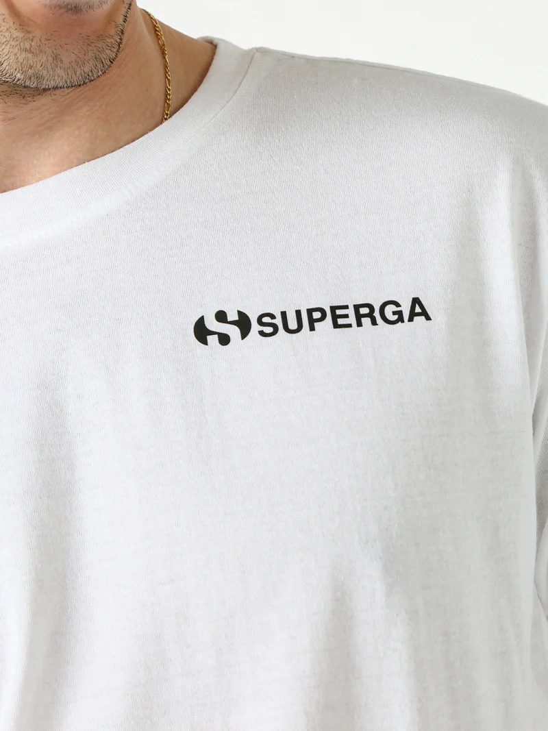T-shirt da uomo in cotone con logo - bianco