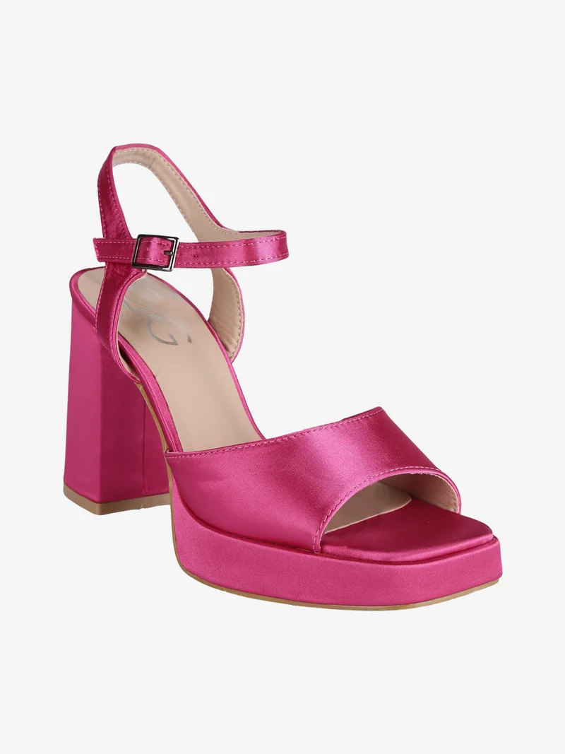 Sandali donna con tacco - fucsia
