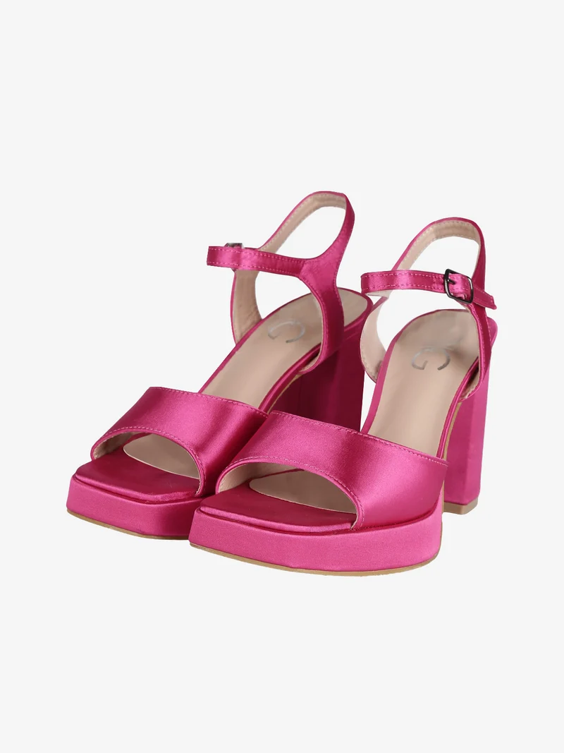 Sandali donna con tacco - fucsia