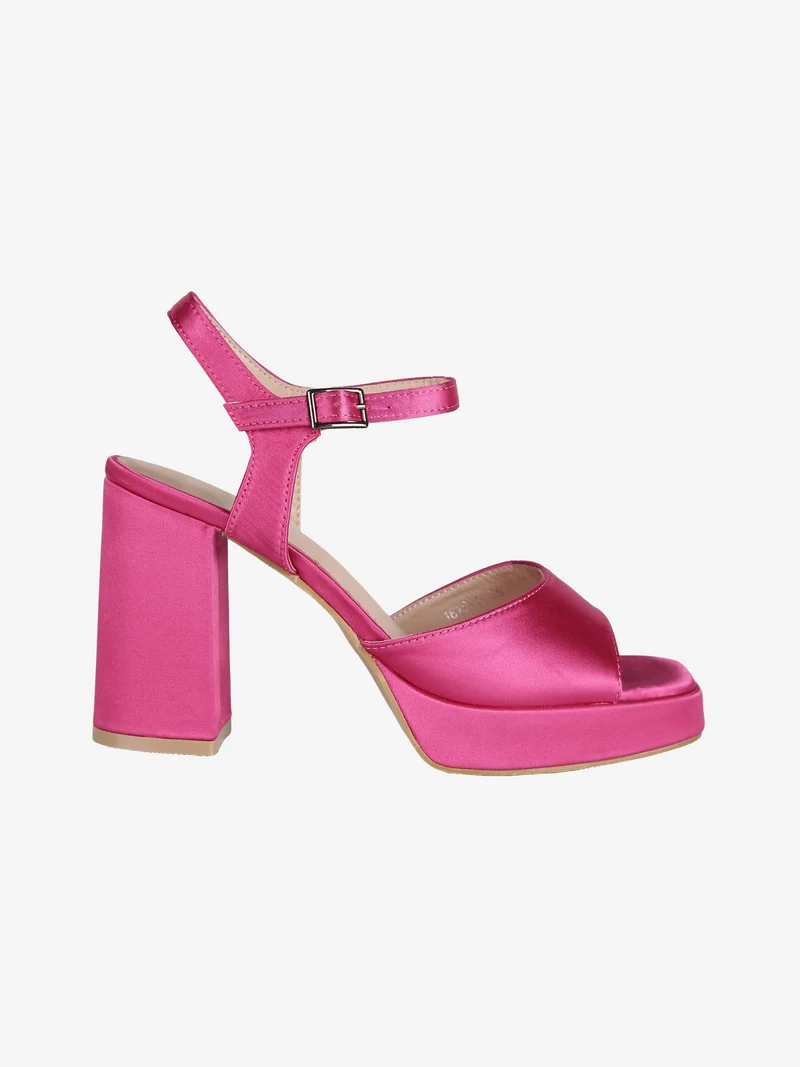 Sandali donna con tacco - fucsia