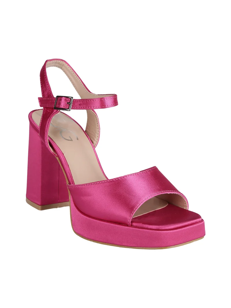 Sandali donna con tacco - fucsia
