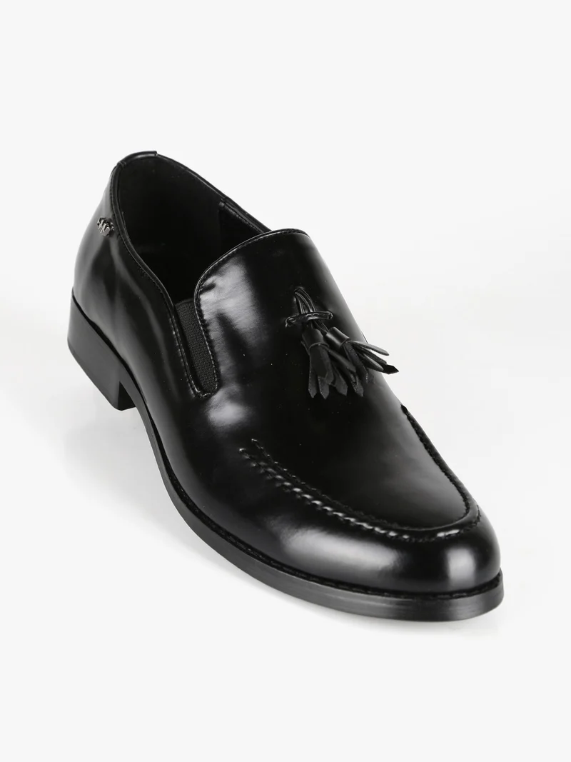 Mocassini uomo con nappini - nero