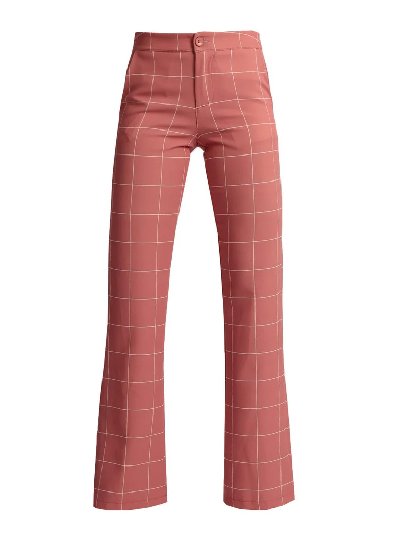 Pantaloni classici a quadri - anguria