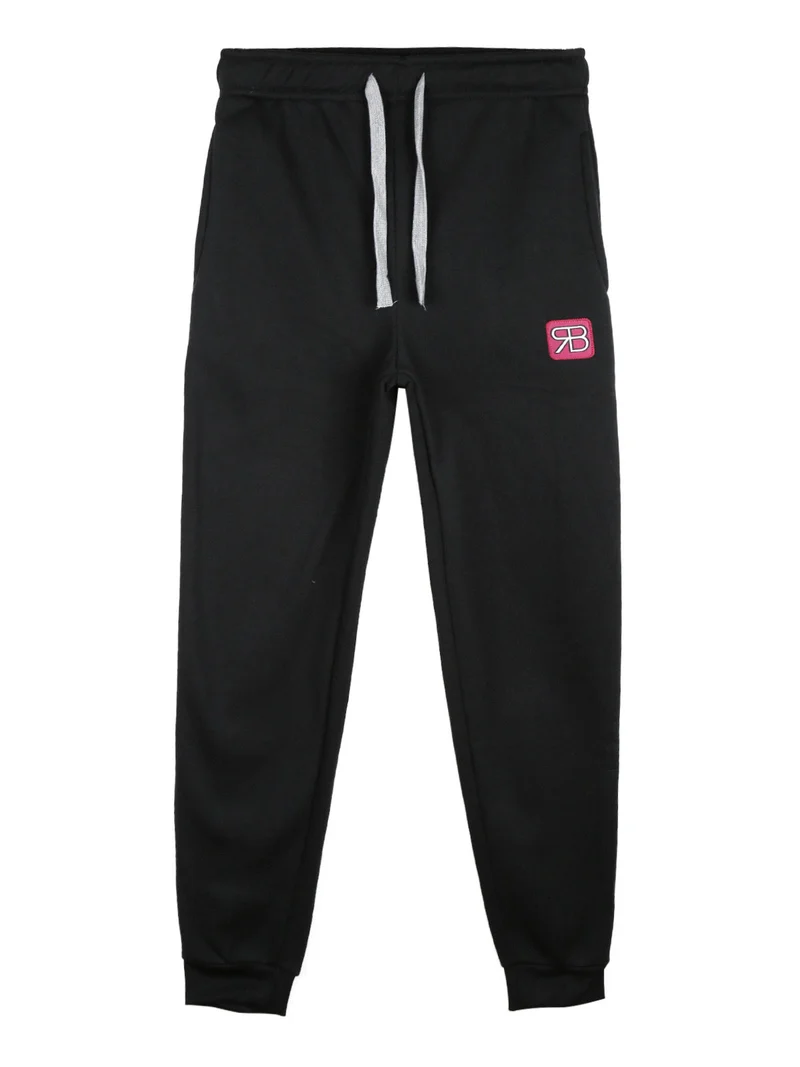 Pantaloni tuta da ragazza felpati - nero