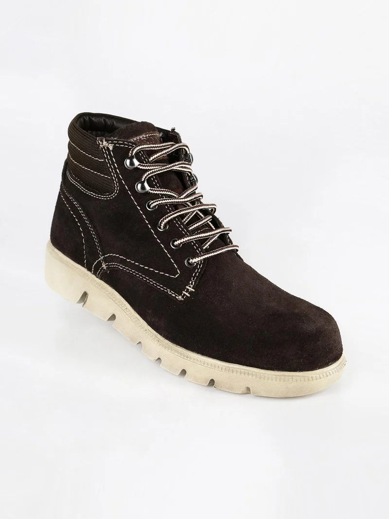 Scarpe alte in pelle scamosciata marrone - oro