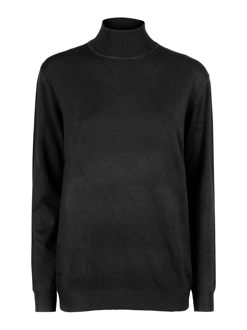 Maglia donna a lupetto - nero