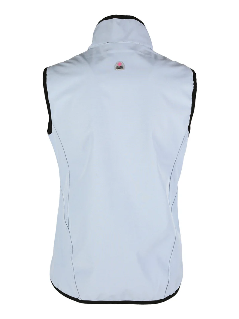 Gilet donna impermeabile con zip - azzurro
