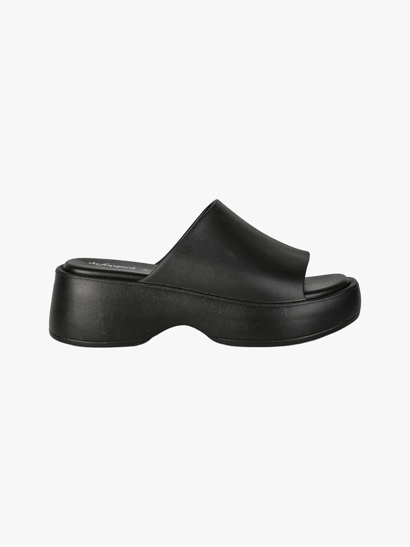 Ciabatte donna con platform - nero