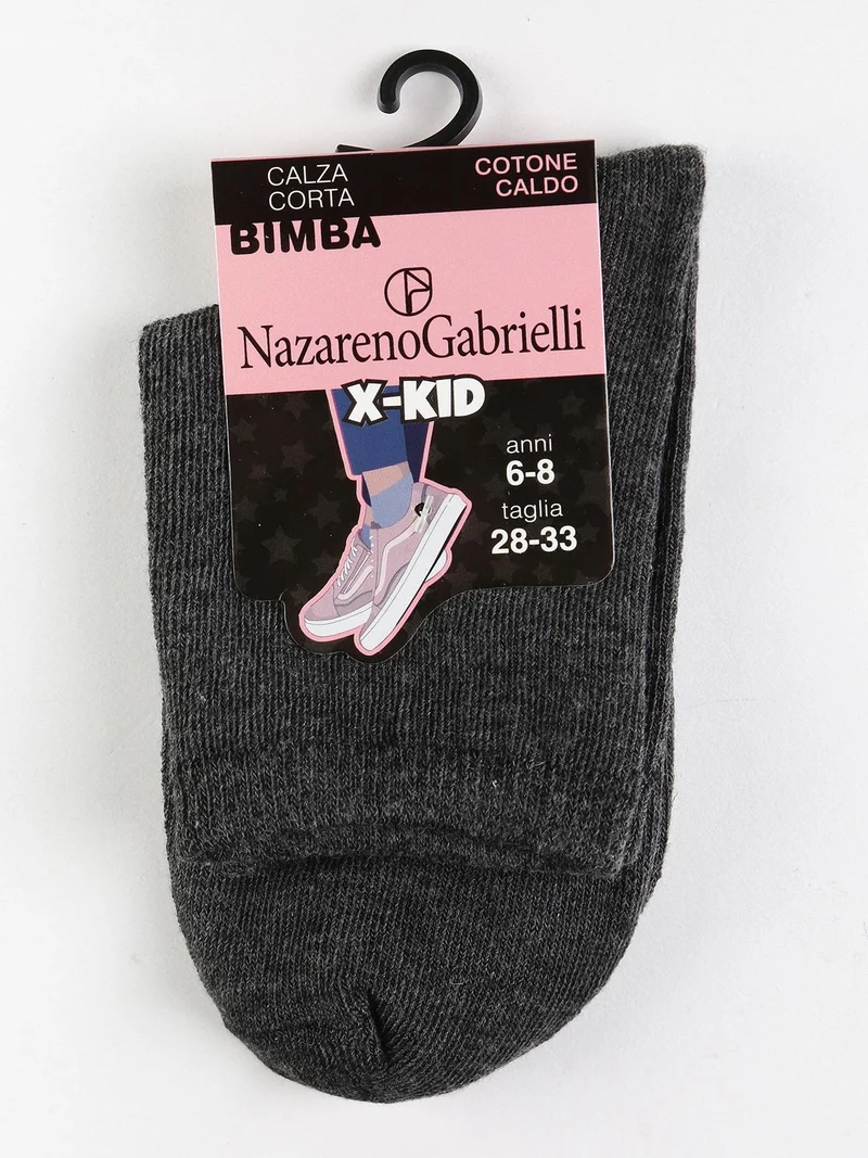Calze corte in caldo cotone - grigio scuro