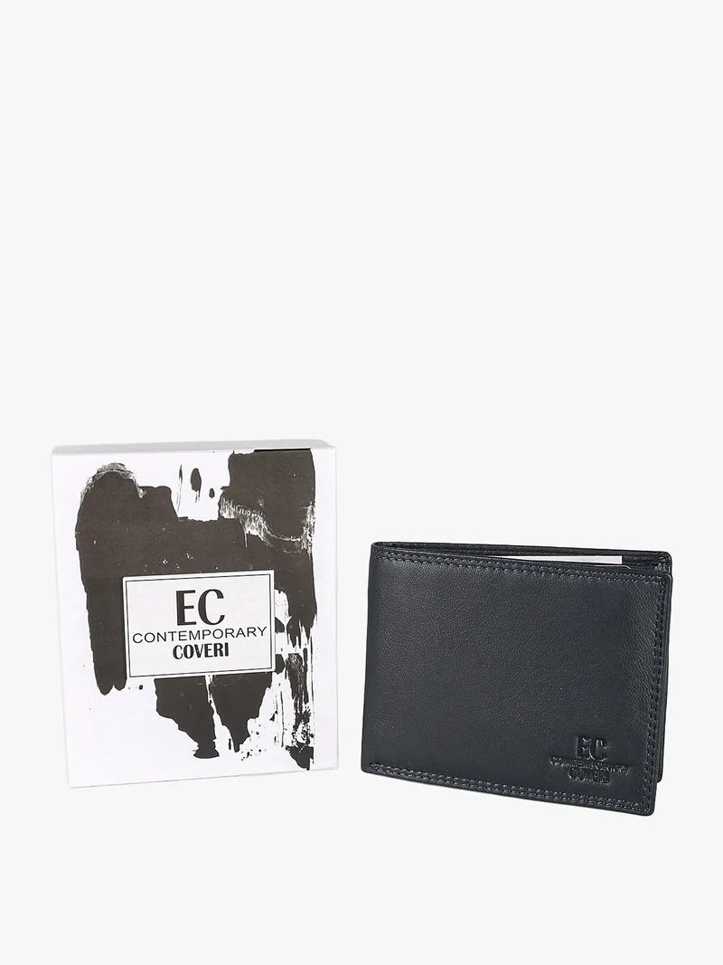 Portafoglio in pelle da uomo - blu scuro
