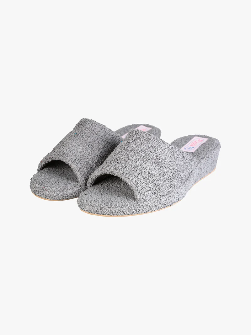 Ciabatte donna aperte in spugna - grigio