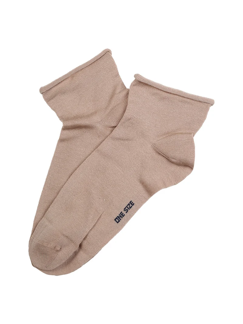 Calze corte da donna in cotone mercerizzato - khaki