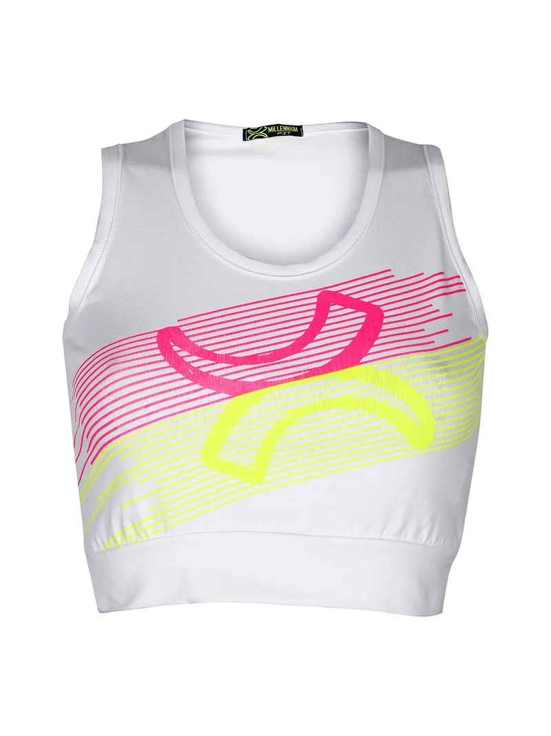 Top donna sportivo - bianco