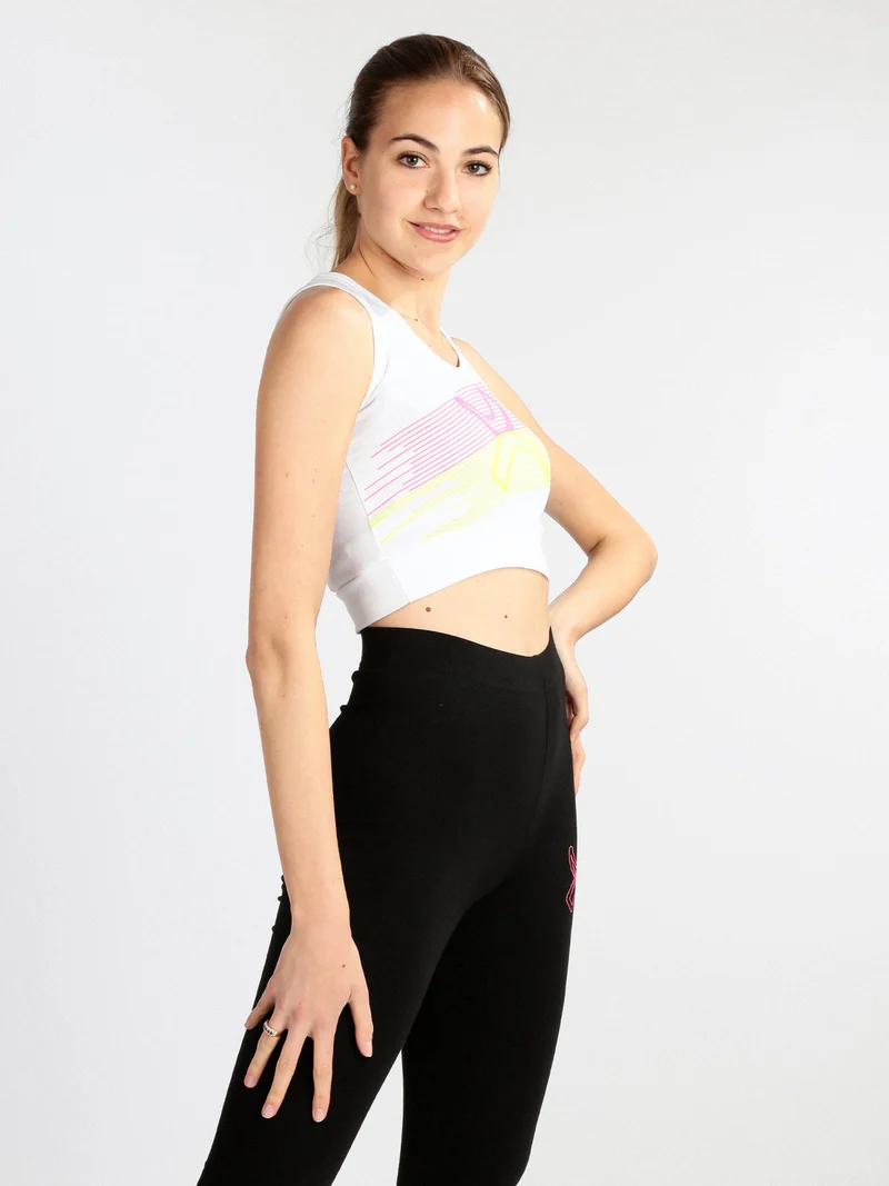 Top donna sportivo - bianco