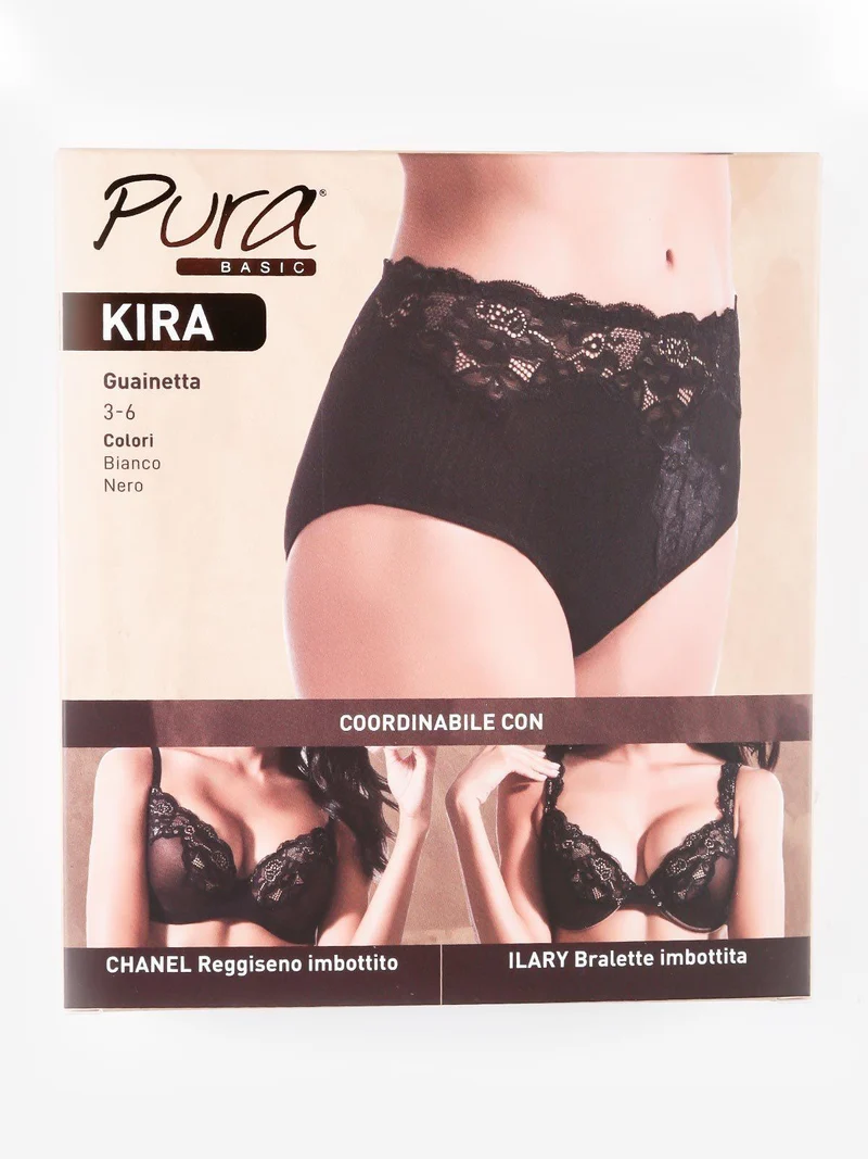 KIRA P9125S Guainetta con pizzo - nero