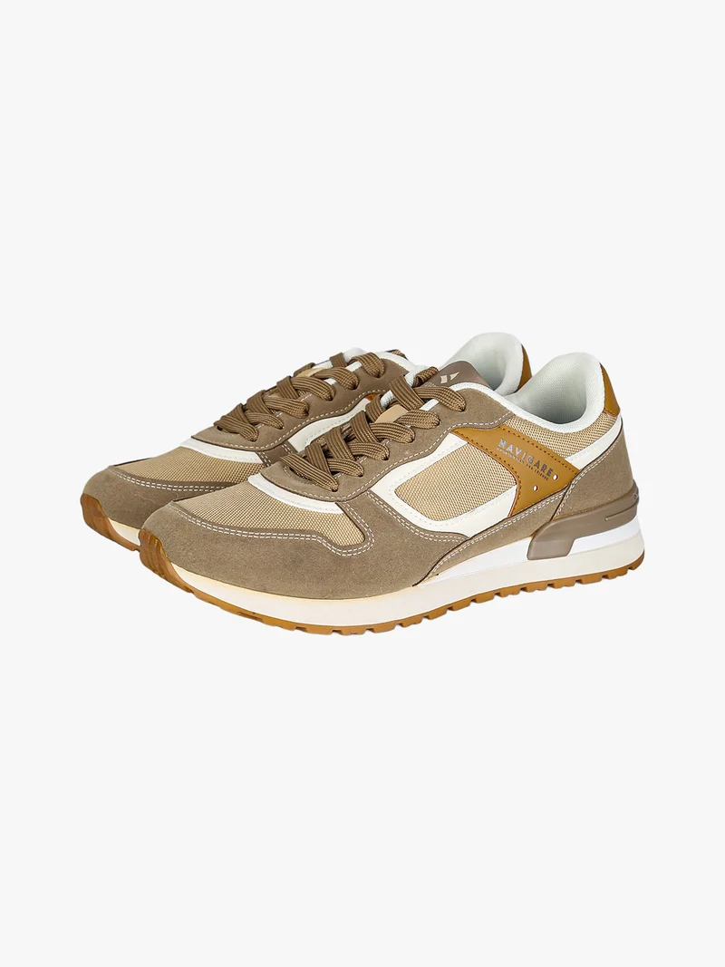 Sneakers stringate da uomo - marrone